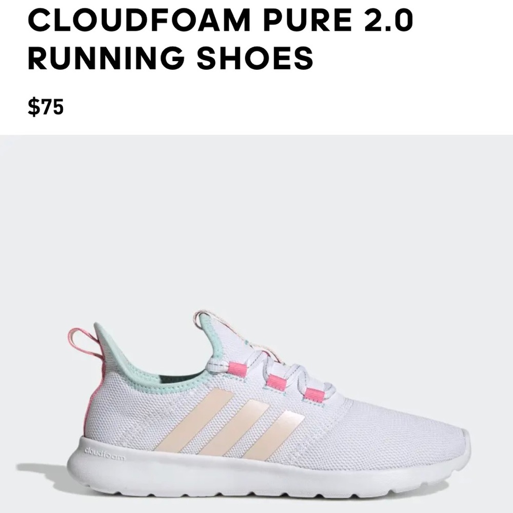 Women’s Adidas NWOT Cloudfoam Pure 2.0 Sneakers. Size 9. MOST COMFY SNEAK!!